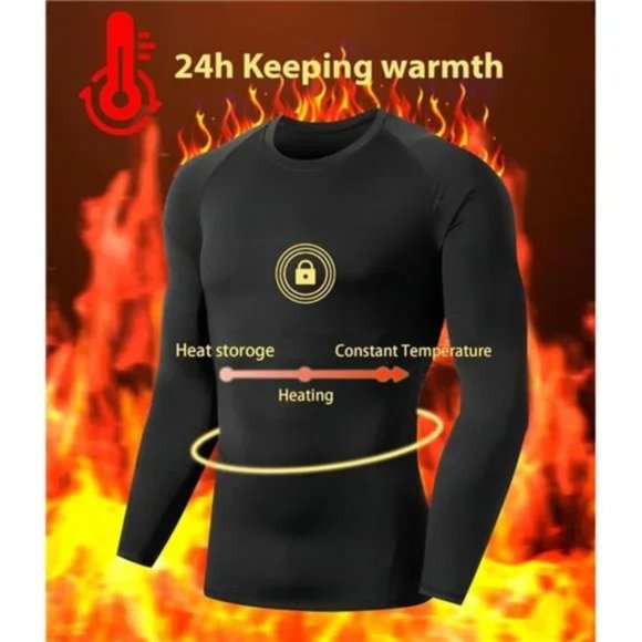 New 5 Pack Men's Thermal Compression Shirt Fleece Lined Long Sleeve - Picture 2 of 8